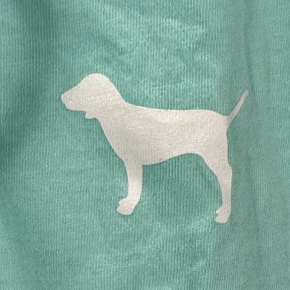 Victorias Secret PINK Top Womens XS Blue Lace Up Neck Tee Short Sleeve Split Hem - Picture 4 of 8